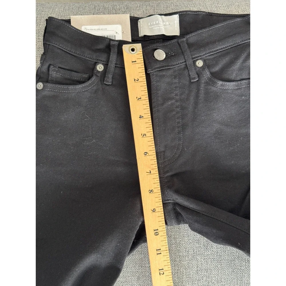 Everlane The Mid-Rise Skinny Stretch Jeans Black Organic Cotton‎ 23 Regular NEW